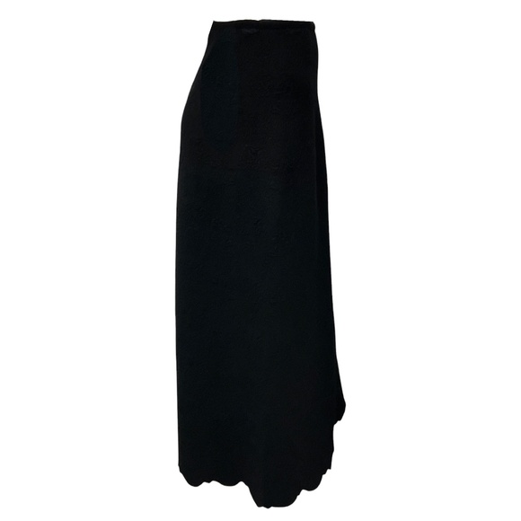 ALAIA BLACK WOOL STRETCH KNIT MAXI SKIRT - Picture 2 of 4